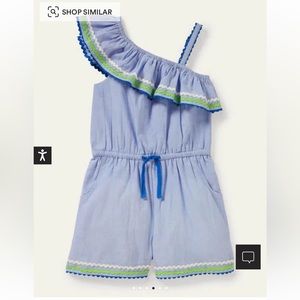 Mini Boden One Shoulder Girls Romper